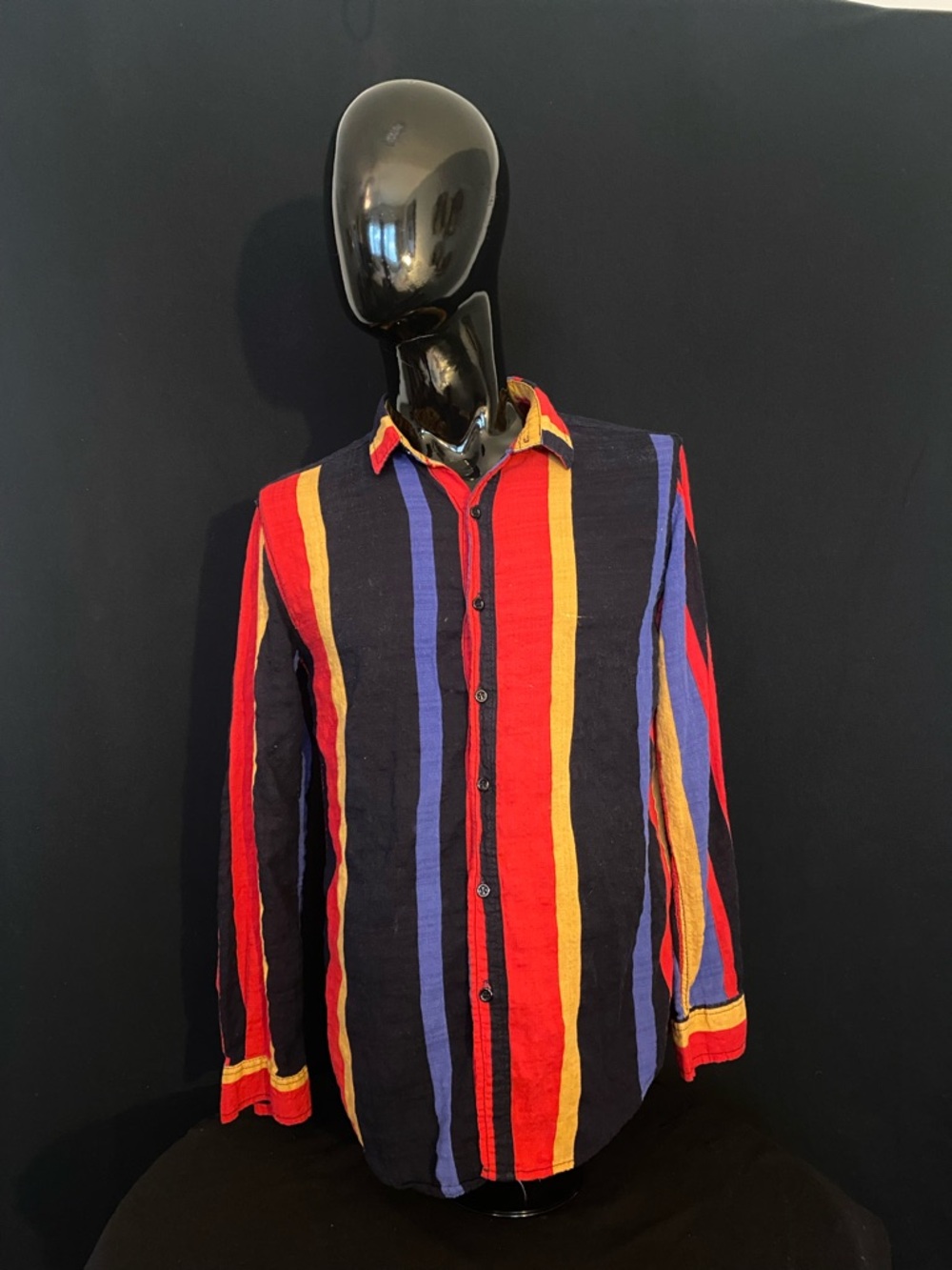 Marshall Bold Multi-Stripe Long Sleeve Button-Down Shirt